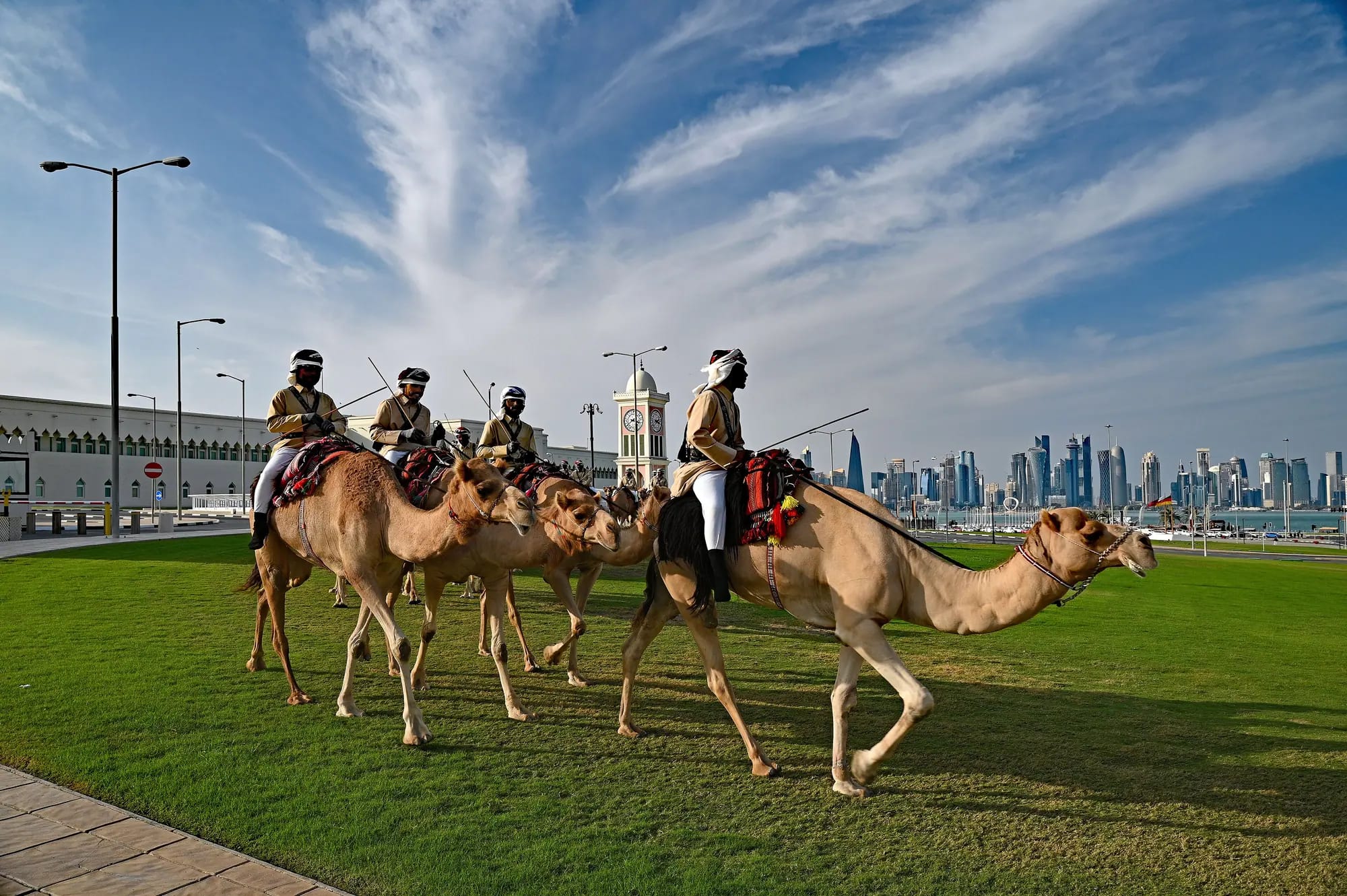 Camel parade in Doha